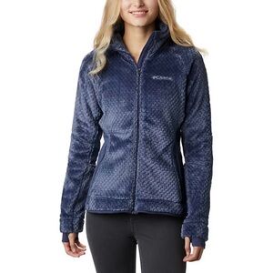 Columbia Women  Blue Full Zip Pearl Plush II Fleece  Size Small Outdoor Granola